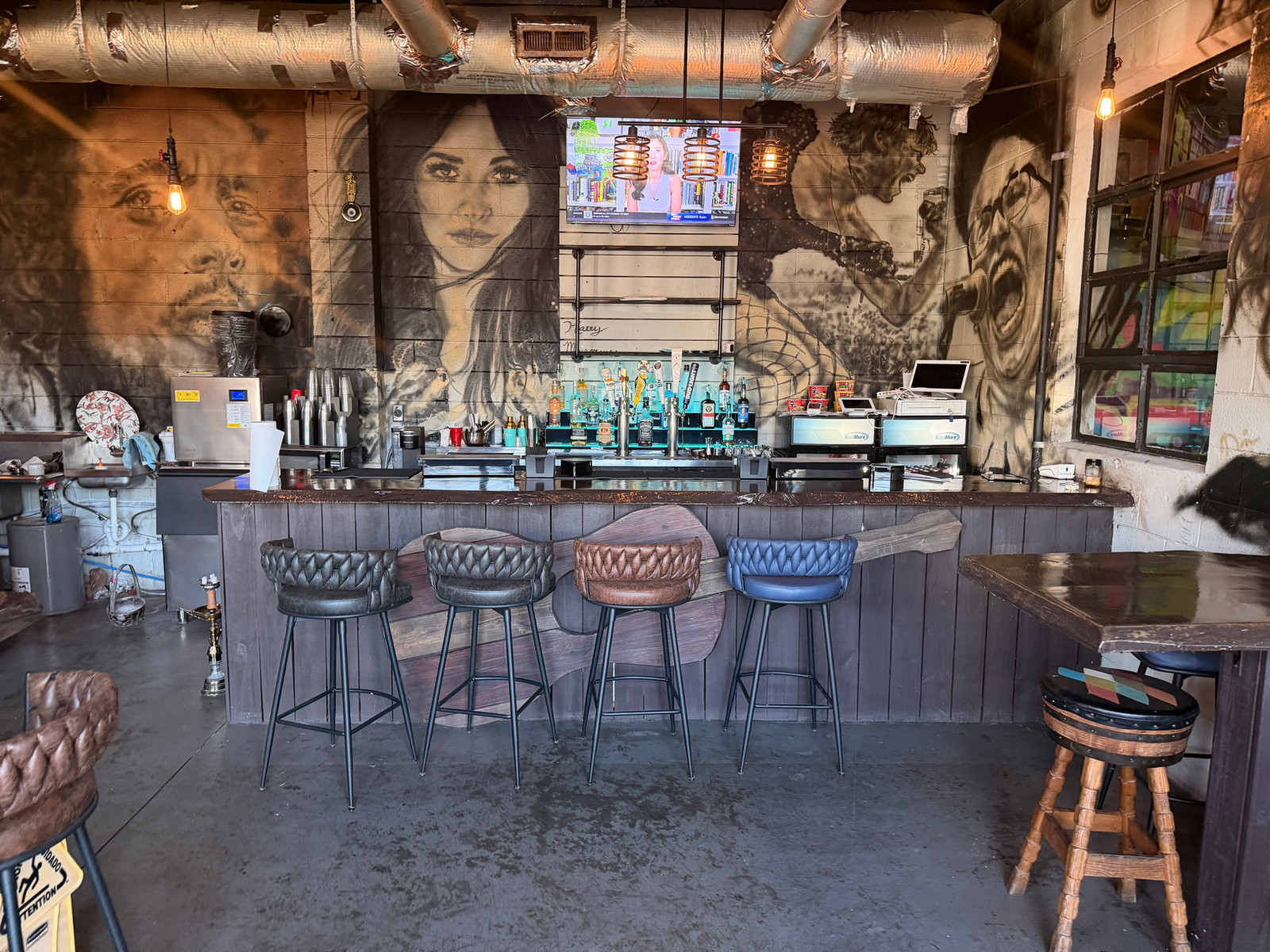 Musicville Lounge bar and murals